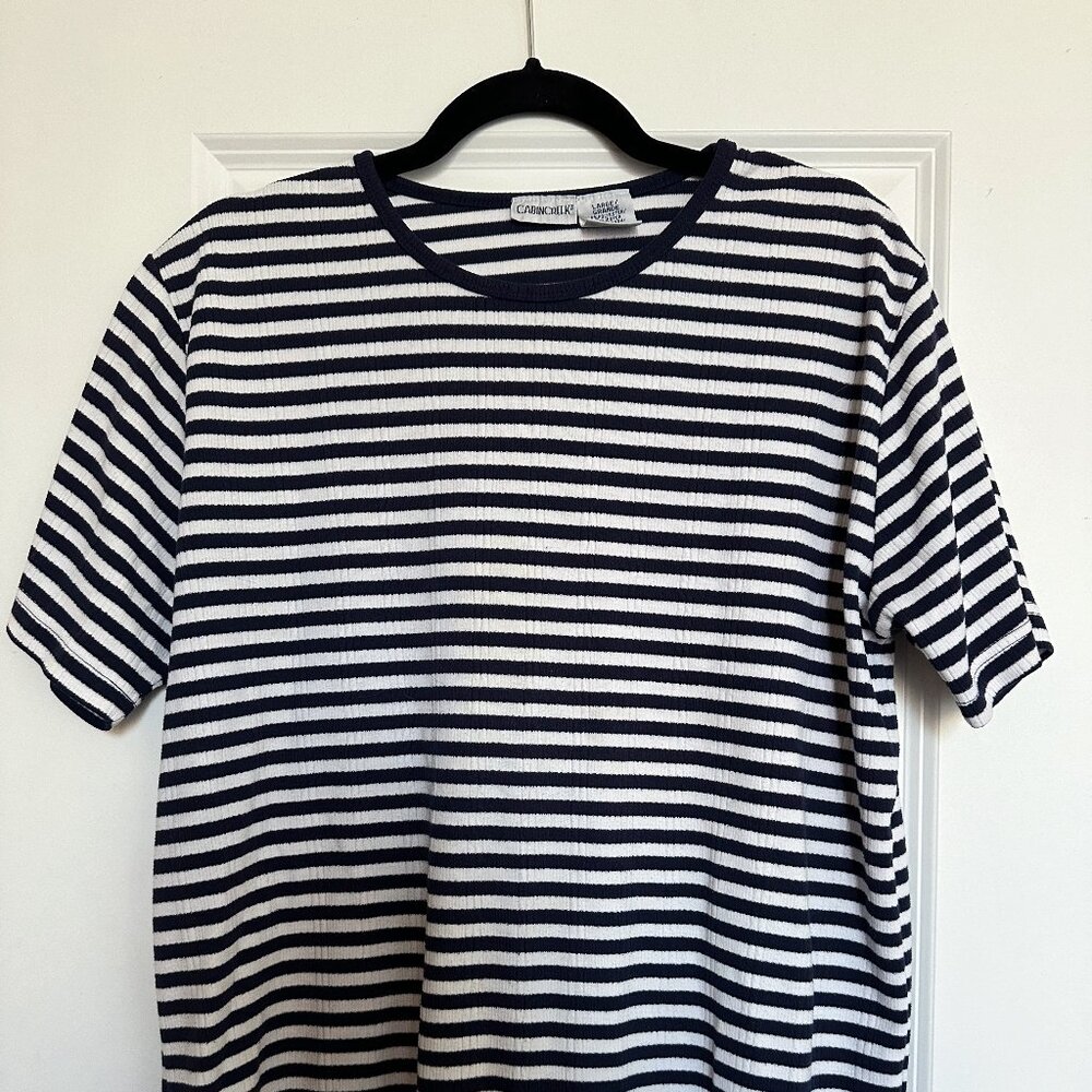 Vintage Cabin Creek 90’s Striped T-Shirt - Women’s Oversized M or L